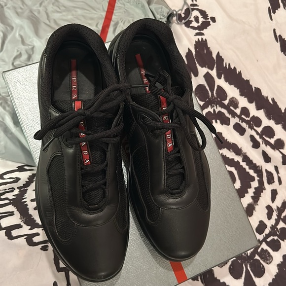 Mens Black PRADA Nevada Bike Trainers - Picture 4 of 9